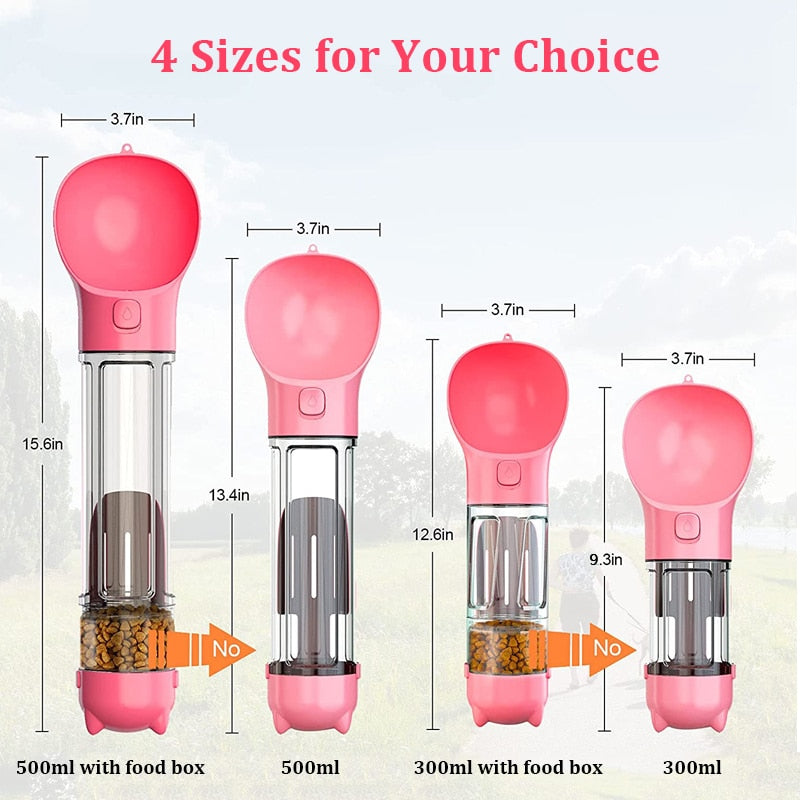 4 In 1 Multi-functional Pet Water Bottle