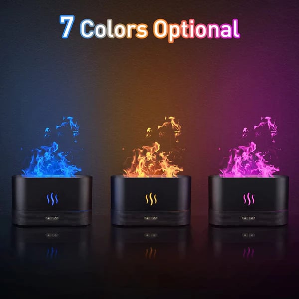 LED Ultrasonic Flame Humidifier and Aroma Diffuser