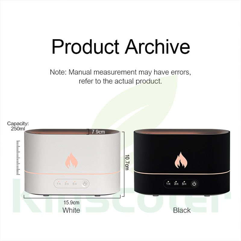 HOT SALE LED Ultrasonic Flame Humidifier and Aroma Diffuser