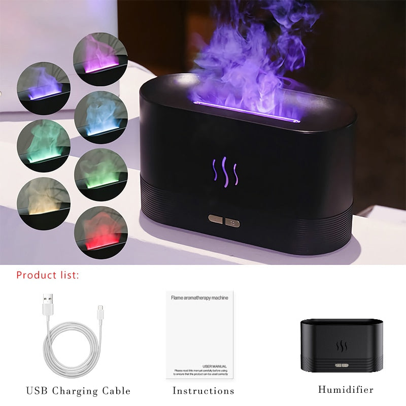 Last Day Sale 55% Off Flame Humidifier and Aroma Diffuser