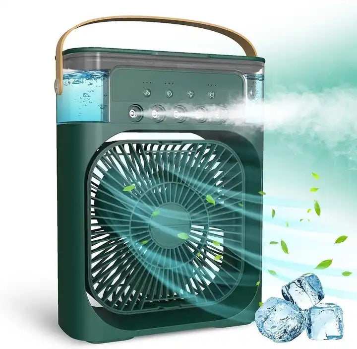 Portable Fan  Air Conditioners  USB Electric Fan LED Night Light Water Mist Fun 3 In 1 Air Humidifie  For Home