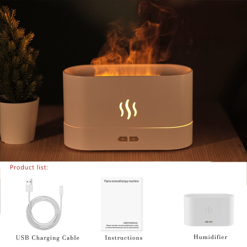 Last Day Sale 55% Off Flame Humidifier and Aroma Diffuser