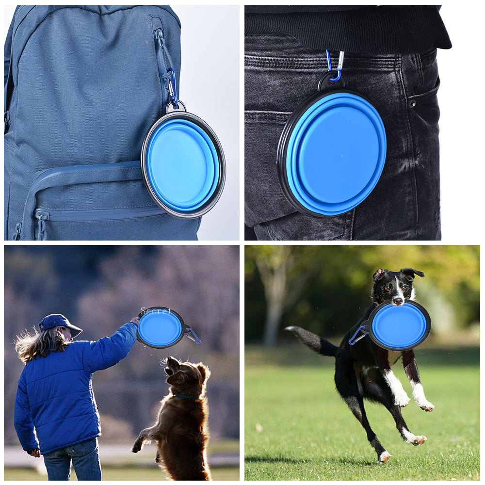 Collapsible Dog Food Water Bowl