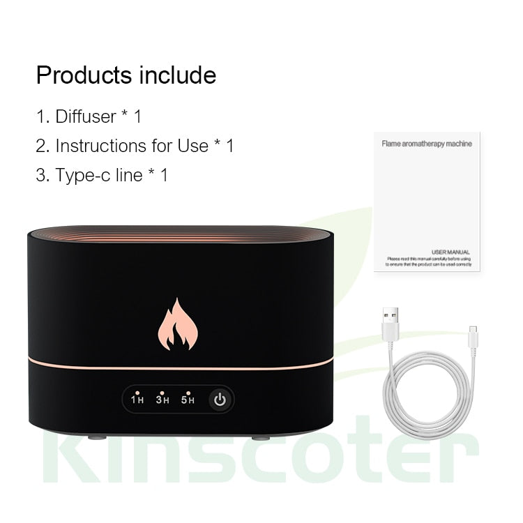 HOT SALE LED Ultrasonic Flame Humidifier and Aroma Diffuser