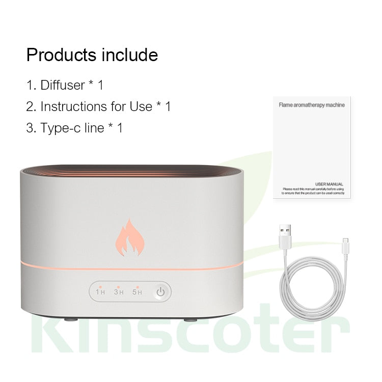 HOT SALE LED Ultrasonic Flame Humidifier and Aroma Diffuser