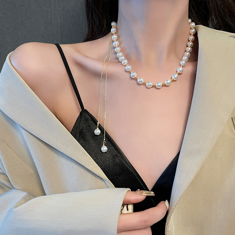 Pull-out Pearl Necklace