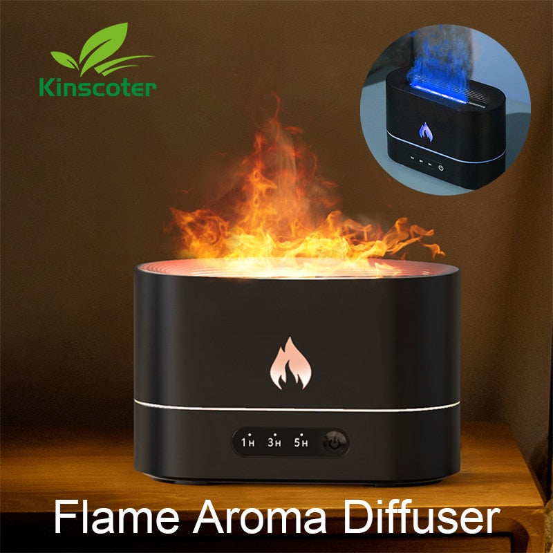 HOT SALE LED Ultrasonic Flame Humidifier and Aroma Diffuser