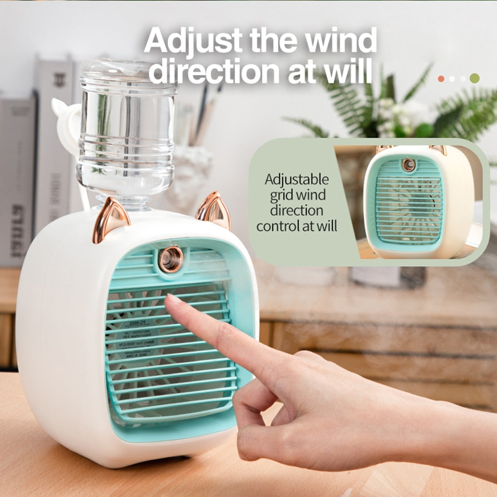 USB 3 in 1 Portable Humidifier Spray Fan